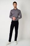 Desoto Shirt Timeless Elegance Print Dark Blue Model / Voorkant