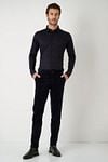 Desoto Shirt Print Wings Navy Model / Voorkant