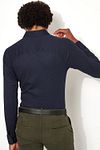 Desoto Shirt Kent Graphic Print Navy Model / Achterkant