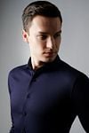 Desoto Essential Shirt Hai Jersey Navy Model / Detail