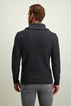 State Of Art Half Zip Pullover Melange Navy Model / Achterkant