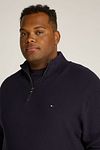 Tommy Hilfiger Big & Tall Half Zip Pullover Structure Navy Model / Detail