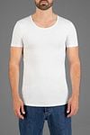 Garage Stretch Basic Dark Blue Deep O-Neck Model / Voorkant