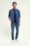 Scotch and Soda Skim Jeans Classic Blue Model / Voorkant