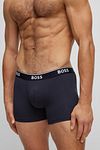 BOSS Boxers Lot de 3 Power Bleu Foncé 480 Model / Voorkant