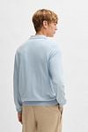 BOSS Gemello Long Sleeve Polo Shirt Light Blue Model / Achterkant