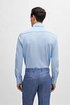 BOSS Hal Hemd Jersey Hellblau Model / Achterkant