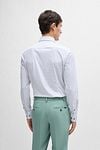BOSS Hank Shirt Stretch Print White Model / Achterkant