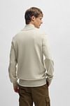 BOSS Kanobix Half Zip Sweater Ecru Model / Achterkant