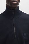 BOSS Pull Kanobix Demi-Zip Bleu Foncé Model / Detail