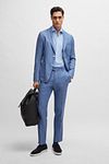 BOSS Hal Shirt Jersey Light Blue Model / Voorkant