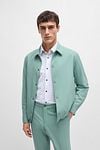 BOSS Hank Shirt Stretch Print White Model / Voorkant