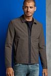Cast Iron Zip Jacke Karo Braun Model / Voorkant