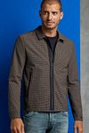 Cast Iron Zip Jacket Karo Brown Model / Voorkant