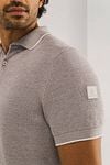 State Of Art Pique Polo Shirt Light Brown Model / Detail