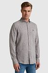 Vanguard Shirt Linen Brown Model / Voorkant