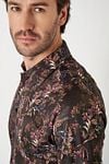Desoto Shirt Print Raw Umber Jungle Brown Model / Detail