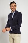 Suitable Cardigan Structure Navy Model / Voorkant with Bram
