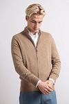 Suitable Cardigan Slub Yarn Beige Model / Voorkant