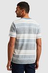 Cast Iron Blue Knitted Stripes T-shirt Model / Achterkant