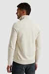 Cast Iron Knitted Half Zip Pullover Ecru Model / Achterkant