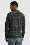 Cast Iron Overshirt Waffle Checks Green Model / Achterkant