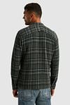 Cast Iron Overshirt Waffle Ruit Groen Model / Achterkant