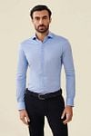 Cavallaro Piqué Overhemd Lichtblauw Model / Voorkant