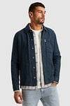 Cast Iron Overshirt Dobby Stripe Navy Model / Voorkant