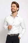 Suitable Shirt Twill Checks Blue Model / Voorkant