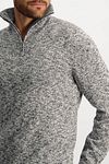 State Of Art Half Zip Melange Dark Blue Model / Detail
