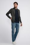 Petrol Cardigan Elim Dark Green Model / Voorkant