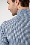 Desoto Overhemd Print New Moon Blauw Model / Detail