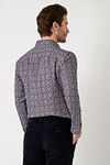 Desoto Shirt Timeless Elegance Print Dark Blue Model / Achterkant
