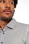 Desoto Shirt Kent Graphic Print Taupe Model / Detail