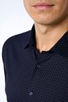 Desoto Short Sleeve Jersey Shirt Print Navy Model / Detail