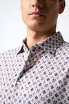 Desoto Short Sleeve Jersey Shirt Print Beige  Model / Detail