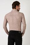 Desoto Shirt Flanel Melange Beige Model / Achterkant