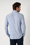 Desoto Shirt Flanel Melange Light Blue  Model / Achterkant