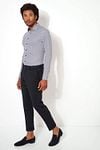 Desoto Shirt Print Blue Model / Zijkant