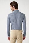 Desoto Shirt Print New Moon Blue Model / Achterkant