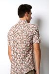 Desoto Short Sleeve Jersey Hemd Druck Beige Product / Achterkant