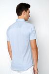 Desoto Short Sleeve Jersey Shirt Light Blue Model / Achterkant