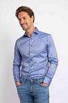 Suitable Shirt Fine Checkered Blue DM22-02 Model / Voorkant