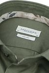 Profuomo Twill Overhemd Olijfgroen Product / Detail