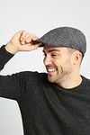 Suitable Flat Cap Grey Model / Voorkant