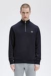 Fred Perry Half Zip Pullover Navy Blue Model / Voorkant