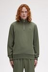Fred Perry Half Zip Trui Olijfgroen Model / Voorkant
