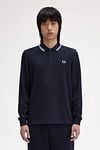 Fred Perry Longsleeve Polo Navy 238 Model / Voorkant
