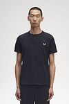 Fred Perry T-Shirt Schwarz M3519 Model / Voorkant
